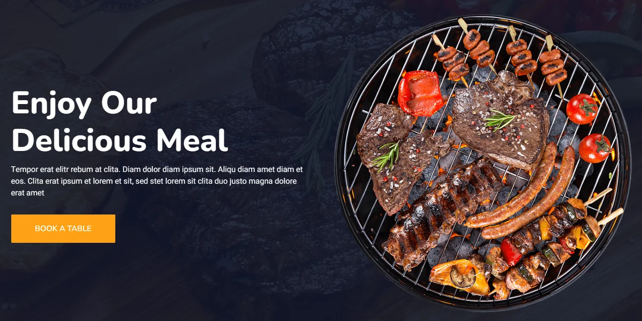 sitio web de restaurant con menu incluido